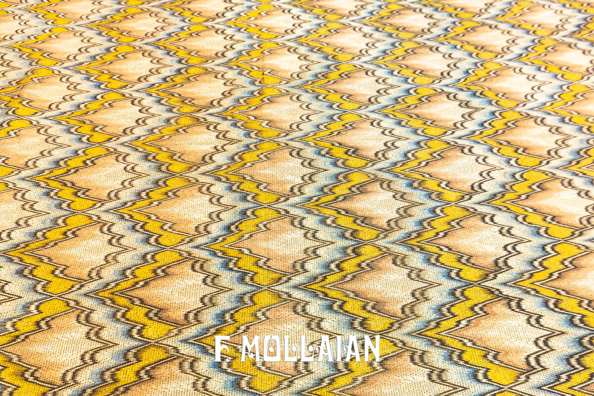 Tessuto Bargello Italiano Colore Beige/Dorato n°:478720